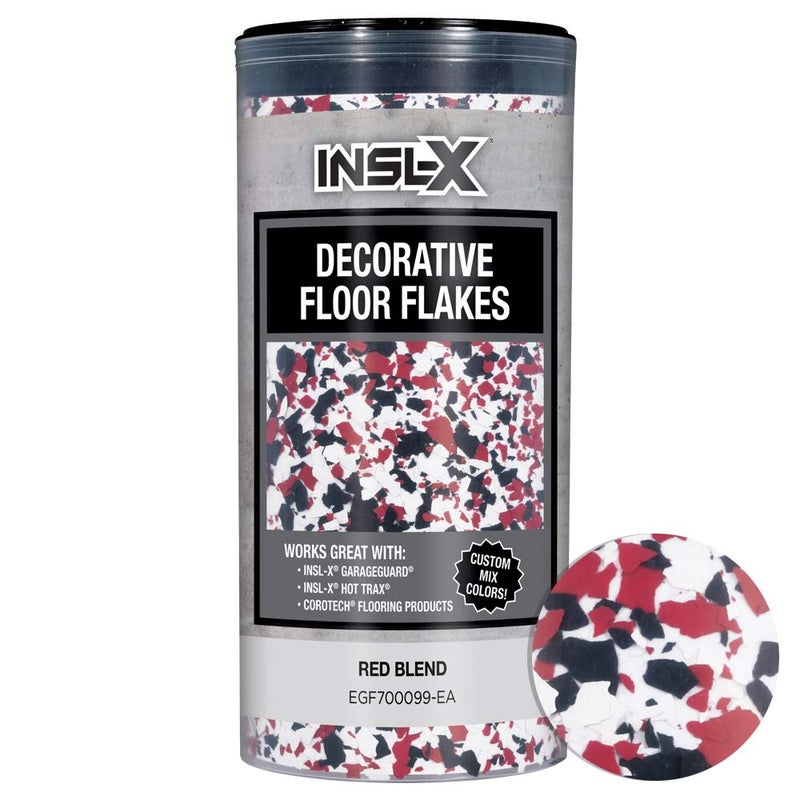 INSL-X PRODUCTS EGF700099-EA RED Combo Decorative Floor Flakes, 12 oz - Image 1